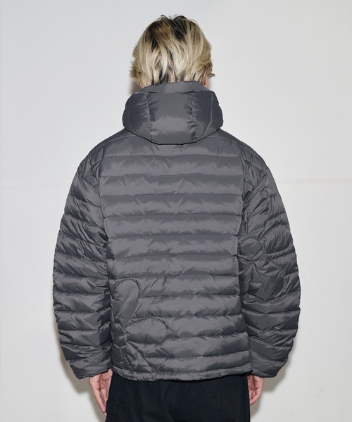 MSG（エムエスジー）の「【フィルパワー600】機能性 中綿キルティング フードパフジャケット（ダウンジャケット/コート・メンズ・ブルー/ブラック/ライム/チャコール・S/M/L/XL）」の18枚目の写真