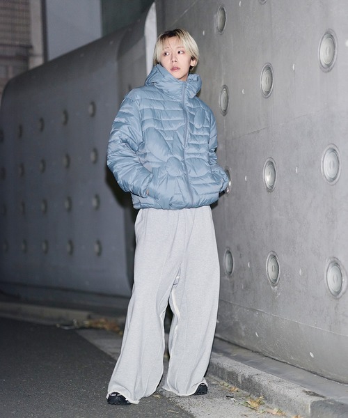 MSG（エムエスジー）の「【フィルパワー600】機能性 中綿キルティング フードパフジャケット（ダウンジャケット/コート・メンズ・ブルー/ブラック/ライム/チャコール・S/M/L/XL）」の11枚目の写真