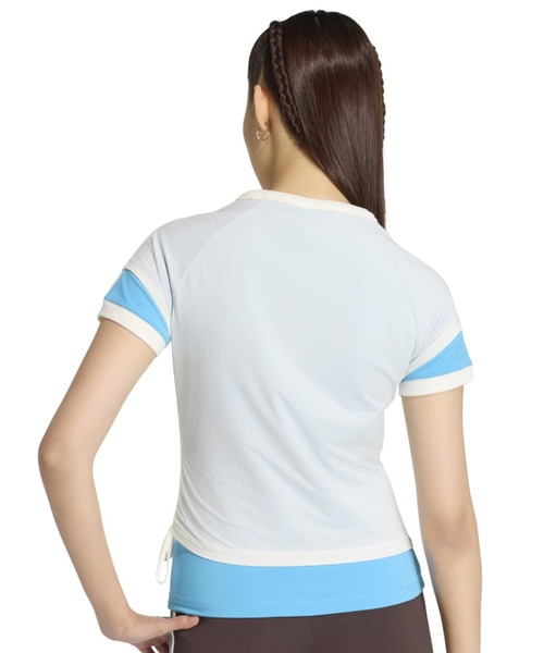 adidas（アディダス）の「adidas DOUBLE LAYERED CALI T-SHIRT / アディダス ダブル レイヤード カリ Tシャツ（Tシャツ/カットソー・レディース・ホワイト・S/M/L）」の10枚目の写真