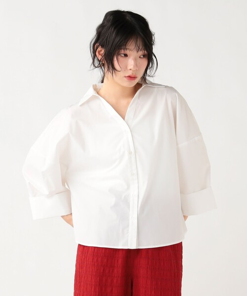 BEAMS HEART(ビームスハート)の「スキッパー ワイドスリーブ シャツ(シャツ/ブラウス・レディース・ブラウン/ブラック/オフホワイト・FREE)」の7枚目の写真