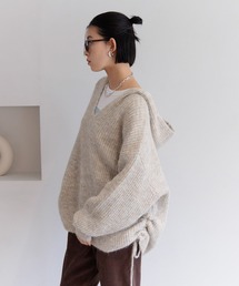 BAYFLOW | サイドドロストニットフーディー(ニット/セーター)