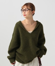 BAYFLOW | サイドドロストニットフーディー(ニット/セーター)