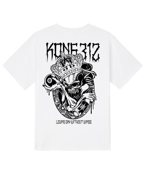 KAN6312(カン6312)の「KTW0097 キングスカル 半袖Tシャツ - ホワイト(Tシャツ/カットソー・メンズ・その他・SMALL/MEDIUM/LARGE/X-LARGE)」の1枚目の写真