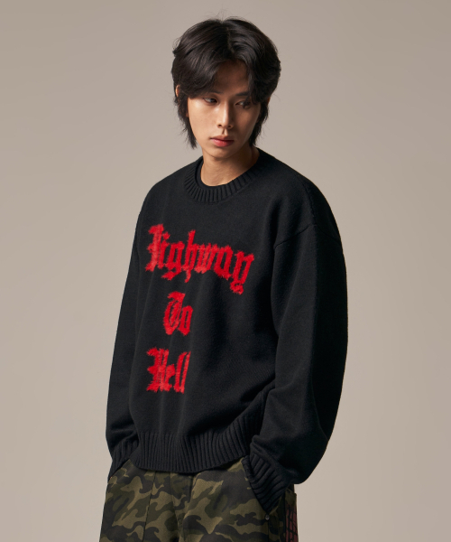 IDWS(アイドンワナセル)の「Hellride Crewneck Knit Black(ニット/セーター・レディース・その他・1/2)」の3枚目の写真