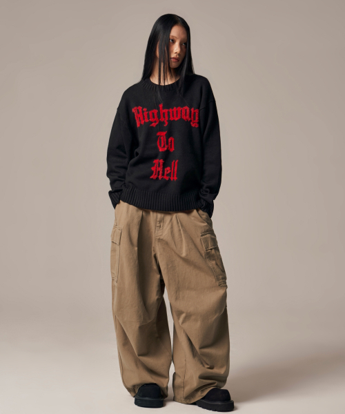 IDWS(アイドンワナセル)の「Hellride Crewneck Knit Black(ニット/セーター・レディース・その他・1/2)」の2枚目の写真