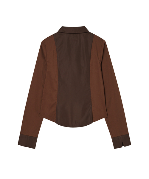 NYXX（エヌワイエックスエックス）の「EYELET KNOT SHIRTS BROWN（シャツ/ブラウス・レディース・その他・FREE）」の3枚目の写真