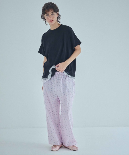 SEA(シー)の「Vintage レース オーバーサイズ 88TEE(Tシャツ/カットソー・レディース・ホワイト/グレー/ブラック・ONE SIZE)」の2枚目の写真