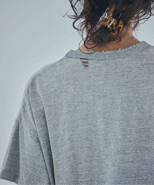 SEA(シー)の「Vintage レース オーバーサイズ 88TEE(Tシャツ/カットソー・レディース・ホワイト/グレー/ブラック・ONE SIZE)」の6枚目の写真