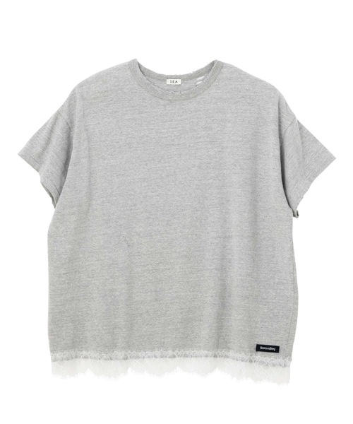 SEA(シー)の「Vintage レース オーバーサイズ 88TEE(Tシャツ/カットソー・レディース・ホワイト/グレー/ブラック・ONE SIZE)」の15枚目の写真