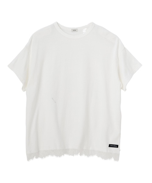 SEA(シー)の「Vintage レース オーバーサイズ 88TEE(Tシャツ/カットソー・レディース・ホワイト/グレー/ブラック・ONE SIZE)」の17枚目の写真