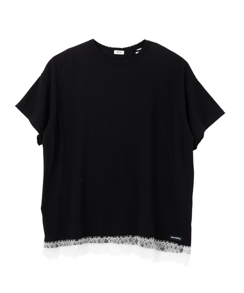 SEA(シー)の「Vintage レース オーバーサイズ 88TEE(Tシャツ/カットソー・レディース・ホワイト/グレー/ブラック・ONE SIZE)」の18枚目の写真