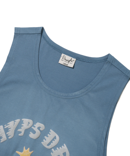 PHYSICAL DEPARTMENT（フィジカル デパートメント）の「[クールコットン] ランニングクラススリーブレス_ヴィンテージブルー（Tシャツ/カットソー・レディース・その他・MEDIUM/LARGE）」の4枚目の写真