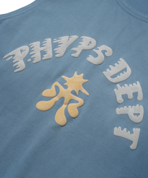 PHYSICAL DEPARTMENT（フィジカル デパートメント）の「[クールコットン] ランニングクラススリーブレス_ヴィンテージブルー（Tシャツ/カットソー・レディース・その他・MEDIUM/LARGE）」の5枚目の写真