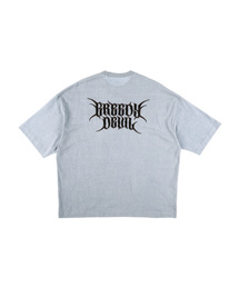 グリッドピグメントシグネチャーロゴ6部オーバーサイズTシャツ（スモークブルー）