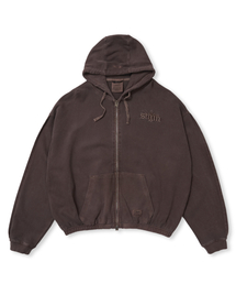 PIGMENT ML CROP ZIP-UP BROWN