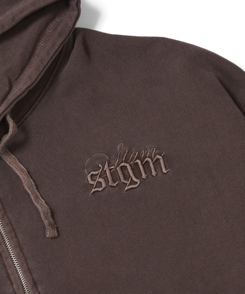 STIGMA（スティグマ）の「PIGMENT ML CROP ZIP-UP BROWN（パーカー・メンズ・その他・MEDIUM/LARGE/X-LARGE）」の5枚目の写真
