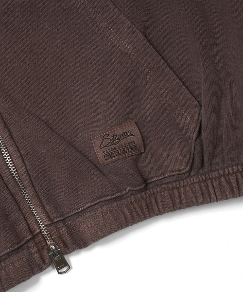 STIGMA（スティグマ）の「PIGMENT ML CROP ZIP-UP BROWN（パーカー・メンズ・その他・MEDIUM/LARGE/X-LARGE）」の7枚目の写真