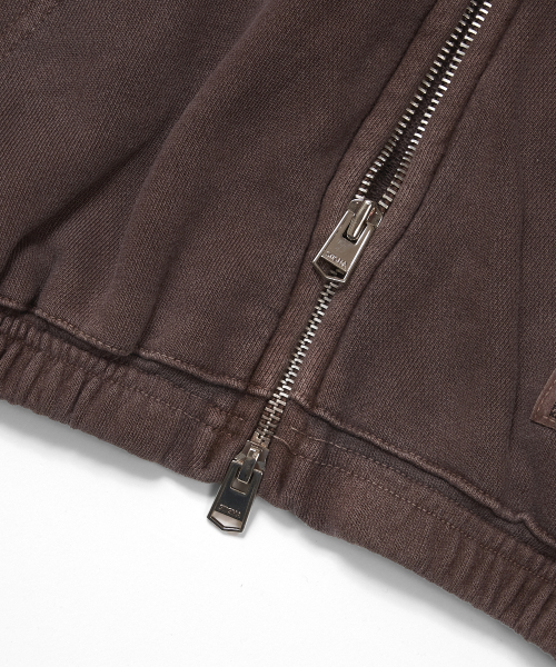 STIGMA（スティグマ）の「PIGMENT ML CROP ZIP-UP BROWN（パーカー・メンズ・その他・MEDIUM/LARGE/X-LARGE）」の8枚目の写真