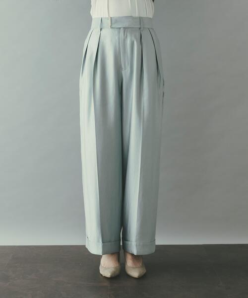 URBAN RESEARCH ROSSO WOMEN（アーバンリサーチ　ロッソ）の「ブライトツイルタックパンツ（その他パンツ・レディース・ブルー系その他/ブラウン・38/36）」の16枚目の写真