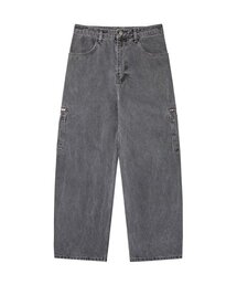 AREUBAN（アルバン）の「Pigment Side Zipper Cargo Denim Pants_Grey（デニムパンツ・メンズ）」