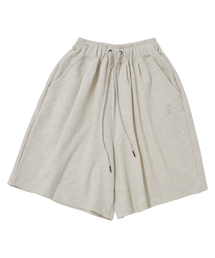 PIN-KNIT WIDE 1/2 PANTS (Oatmeal)