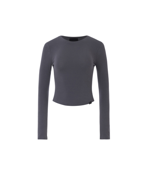 A.R.U（エイアールユー）の「BASIC LONG SLEEVE（Tシャツ/カットソー・レディース・ホワイト/チャコールグレー/アッシュグレー/ブラック/レッド/Beige・SMALL/MEDIUM）」の3枚目の写真