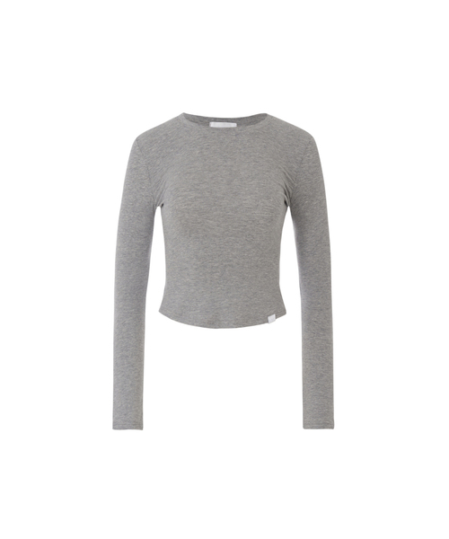 A.R.U（エイアールユー）の「BASIC LONG SLEEVE（Tシャツ/カットソー・レディース・ホワイト/チャコールグレー/アッシュグレー/ブラック/レッド/Beige・SMALL/MEDIUM）」の4枚目の写真