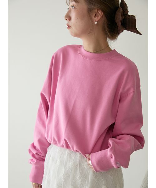 emmi（エミ）の「エンブロイダリーemmiロゴスウェット（スウェット・レディース・イエロー/ホワイト/ピンク・F）」の6枚目の写真