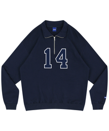 14 HALF ZIP-UP (NAVY)