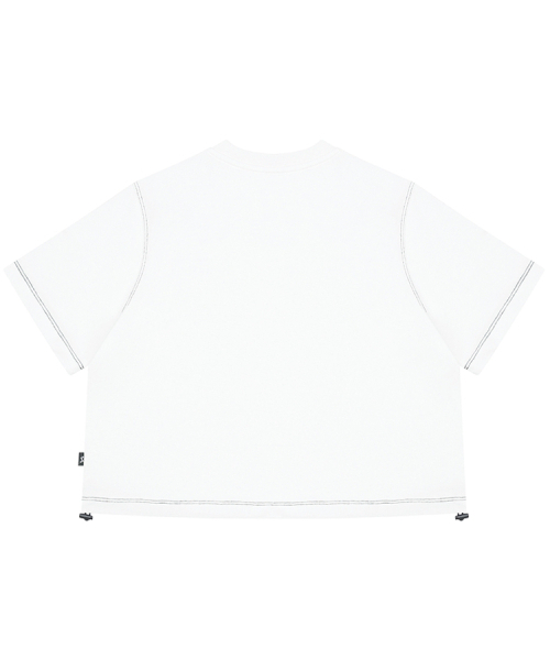 KINETICLO（キネティクロ）の「ストリングクロップTシャツ(O.WHITE)（Tシャツ/カットソー・レディース・その他・ONE）」の3枚目の写真