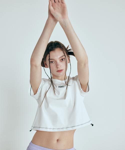 KINETICLO（キネティクロ）の「ストリングクロップTシャツ(O.WHITE)（Tシャツ/カットソー・レディース・その他・ONE）」の4枚目の写真