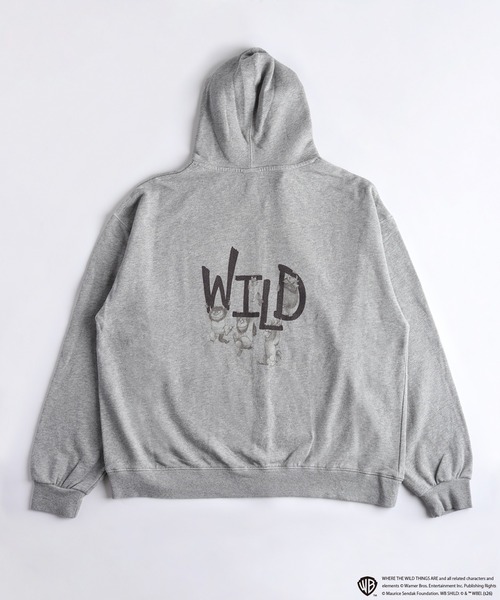 WESTSEA(ウエストシー)の「かいじゅうたちのいるところ / WHERE THE WILD THINGS ARE 裏毛 フルジップパーカー 長袖(パーカー・メンズ・ブラック/グレー/グレー系その他/ブラック系その他・M/L)」の15枚目の写真