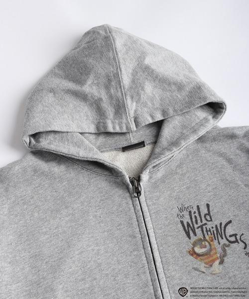 WESTSEA(ウエストシー)の「かいじゅうたちのいるところ / WHERE THE WILD THINGS ARE 裏毛 フルジップパーカー 長袖(パーカー・メンズ・ブラック/グレー/グレー系その他/ブラック系その他・M/L)」の10枚目の写真