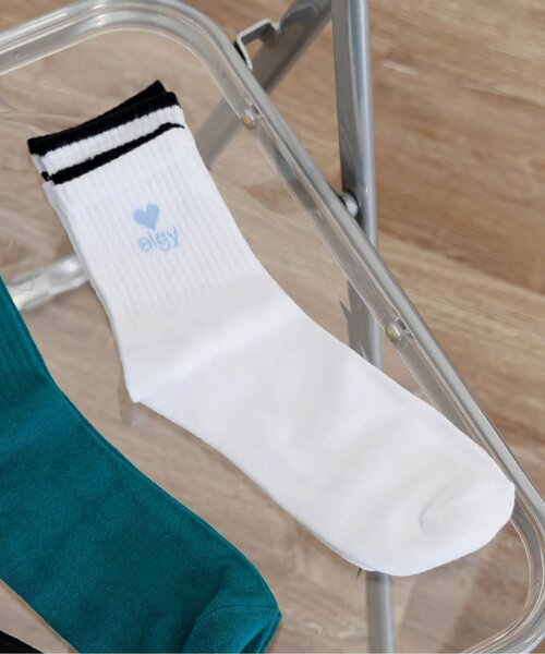 algy(アルジー)の「【抗菌防臭】レイヤード風クルーソックス1(ソックス/靴下・キッズ・ブラック/オフホワイト・21/24)」の1枚目の写真