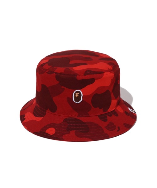A BATHING APE バケットハット レッドカモ Mサイズ COLOR CAMO BUCKET HAT（ハット）｜A BATHING APE（アベイシングエイプ