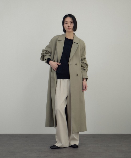 SALON adam et rope'(サロン アダム エ ロペ)の「ニュアンストレンチコート(トレンチコート・レディース・カーキ/ブラック・FREE)」の11枚目の写真