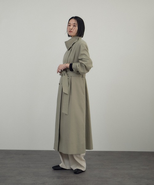 SALON adam et rope'(サロン アダム エ ロペ)の「ニュアンストレンチコート(トレンチコート・レディース・カーキ/ブラック・FREE)」の12枚目の写真