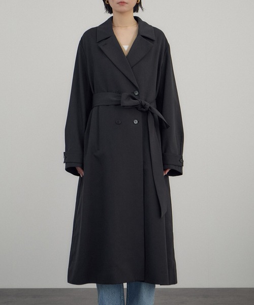 SALON adam et rope'(サロン アダム エ ロペ)の「ニュアンストレンチコート(トレンチコート・レディース・カーキ/ブラック・FREE)」の16枚目の写真