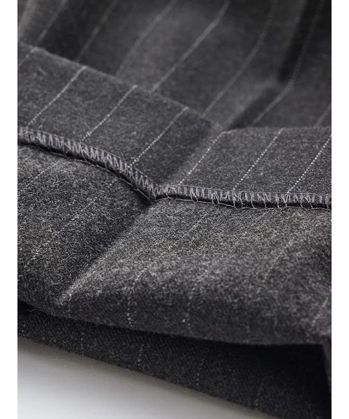 Perfect Suit FActory（パーフェクトスーツファクトリー）の「＜あたたか裏起毛＞テーパードパンツ　無地/ストライプ/千鳥柄　ブラック　チャコールグレー　ベージュ　ネイビー　ブラック×ホワイト（その他パンツ・レディース・ネイビー/ベージュ/ブラック×ホワイト/チャコールグレー/ブラック・L/M/S）」の17枚目の写真