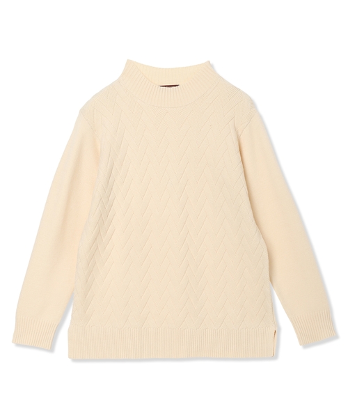 DECOY SINCE 1981(デコイシンスイチキュウハチイチ)の「ヘリンボーンニットプルオーバー【洗える】(ニット/セーター・レディース・アイボリー/ネイビー・M/L/LL)」の22枚目の写真