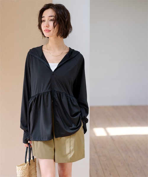 UR'S(ユアーズ)の「撥水イージーショートパンツ(ラッシュガード・レディース・ベージュ/ブラック/カーキ・S/M/L)」の15枚目の写真