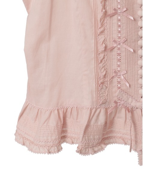 フリル使いローンキャミソールブラウス（シャツ/ブラウス）｜PINK