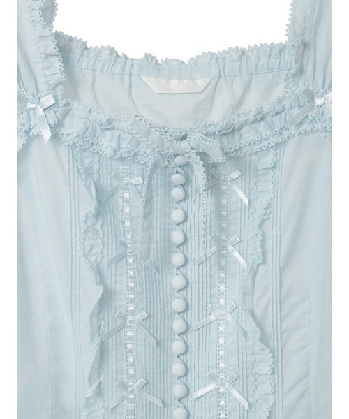 フリル使いローンキャミソールブラウス（シャツ/ブラウス）｜PINK