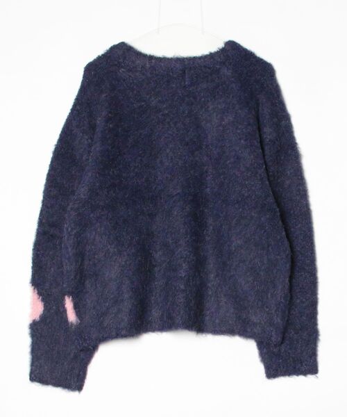 ROSE BUD（ローズバッド）の「ART MOOD KNIT（ニット/セーター・レディース・オフホワイト/ネイビー・ONE SIZE）」の3枚目の写真