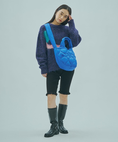 ROSE BUD（ローズバッド）の「ART MOOD KNIT（ニット/セーター・レディース・オフホワイト/ネイビー・ONE SIZE）」の19枚目の写真