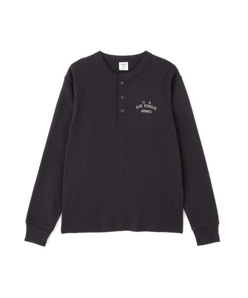 直営店限定》HONEYCOMB HENRY NECK L/S T-SHIRT / ハニカム ヘンリー