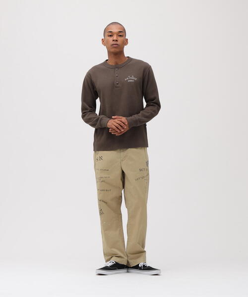 直営店限定》HONEYCOMB HENRY NECK L/S T-SHIRT / ハニカム ヘンリー