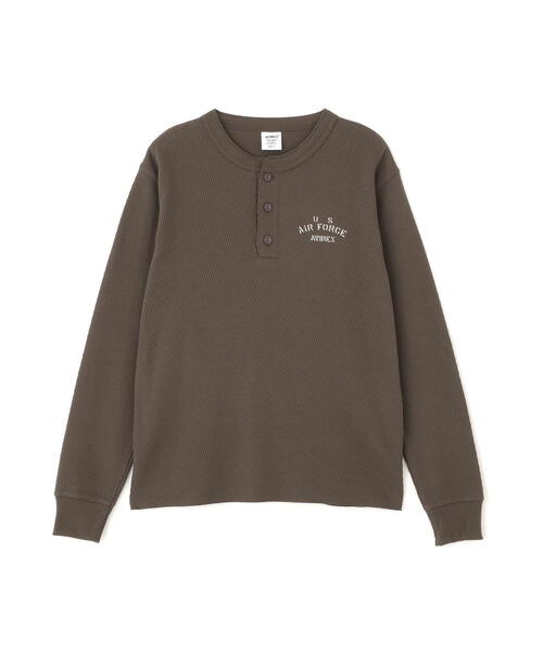 直営店限定》HONEYCOMB HENRY NECK L/S T-SHIRT / ハニカム ヘンリー