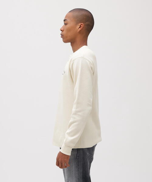 直営店限定》HONEYCOMB HENRY NECK L/S T-SHIRT / ハニカム ヘンリー