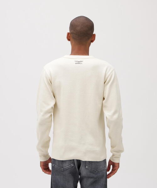 直営店限定》HONEYCOMB HENRY NECK L/S T-SHIRT / ハニカム ヘンリー
